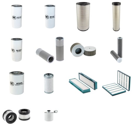 Volvo EC210C/ EC210C NL Complete Filter Service Kit w/ Volvo D6E-Engine