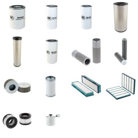 Filter Kit for Volvo EC 220 D (L) Filter Service Kit with Volvo D6H engine