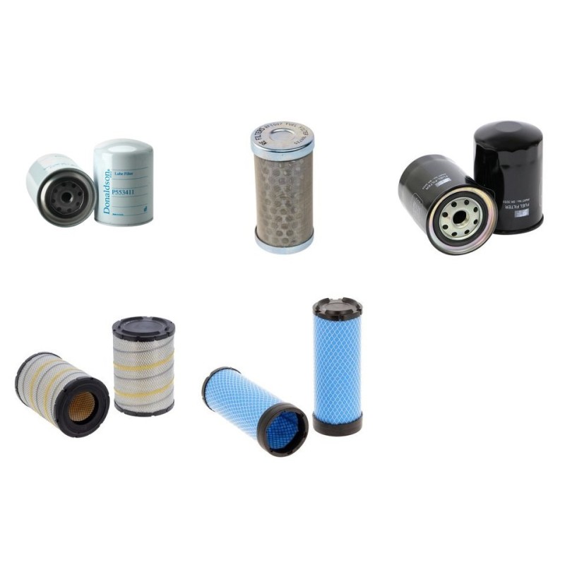Filter Kit for Kubota M 110  x Air Oil Fuel Filters with Kubota V 3800-TI-CRS Engine YR 2009-