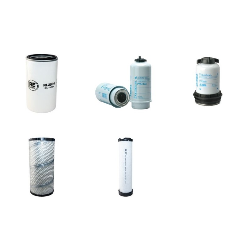 Filter Kit for JCB 6TFT with JCB EcoMax Engine Air, Oil, Fuel Filters