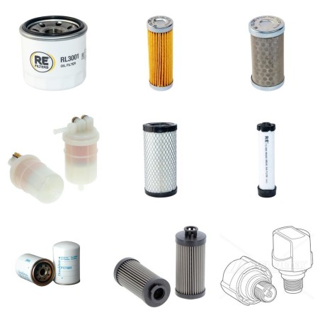Filter Kit for Volvo EC20D Filter Service Kit