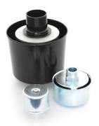 Ventilation and breather filter with thread